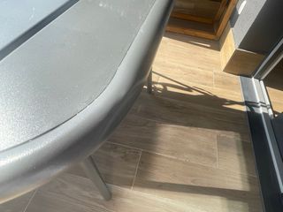 Mesa terraza metal 150x90x71.