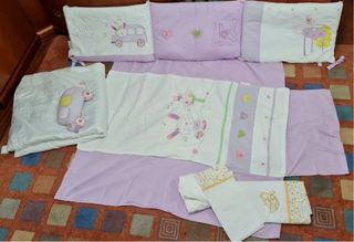 Ropa cuna bebé Pirulos - Lila