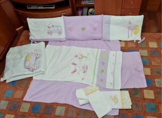 Ropa cuna bebé Pirulos - Lila