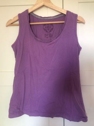 Camiseta tirantes morada talla S