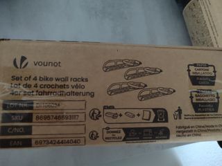 4 Soportes Pared Bicicleta VOUNOT®