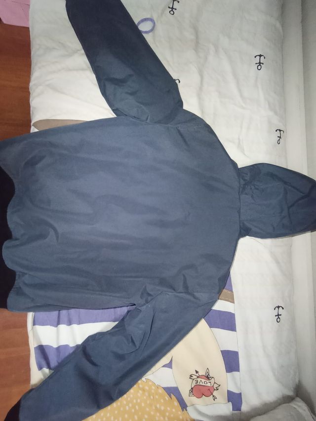 Giubbino invernale blu cappuccio