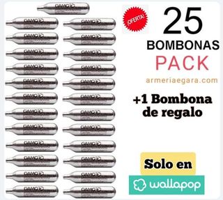 KIT 25 Recargas de CO2 - 12 gr + 1 de regalo