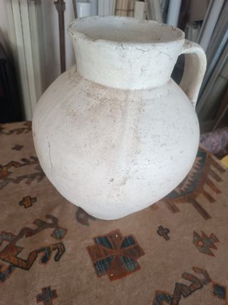 Tinaja blanca antigua vintage