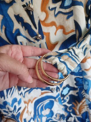 Vestido Zara azul estampado