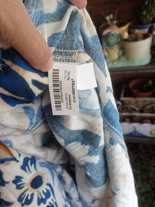 Vestido Zara azul estampado