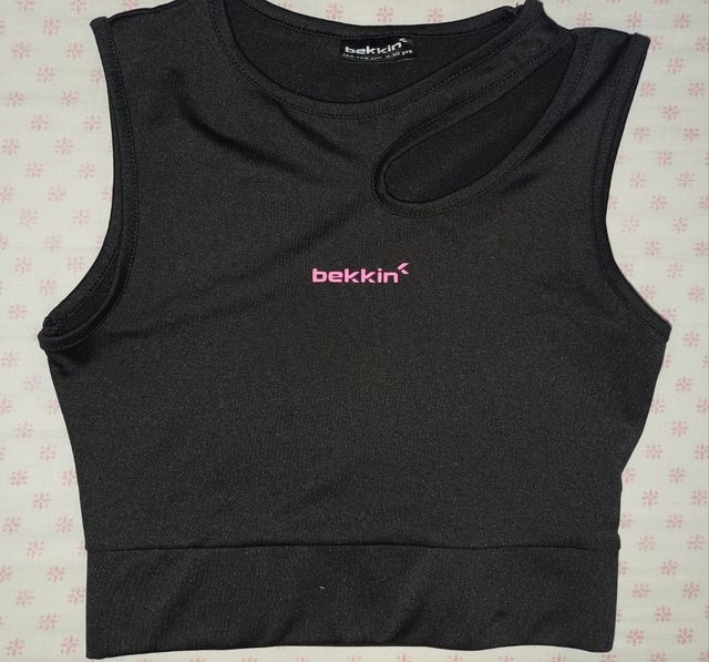 Top Bekkini deportivo negro - Talla S