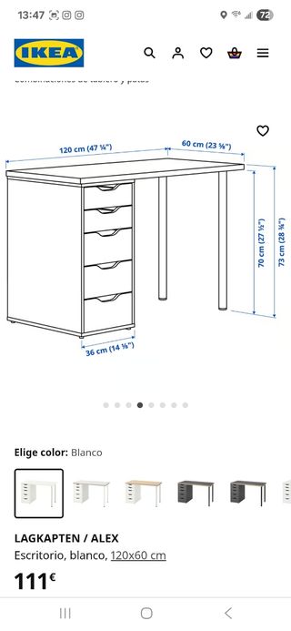 Cajonera ALEX IKEA - Gris oscuro