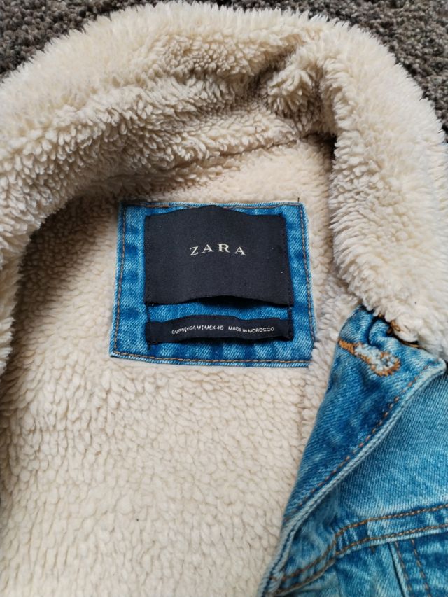 Cazadora Zara borreguillo azul