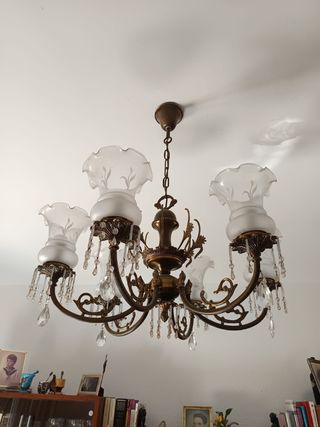 Lampara techo vintage 6 luces