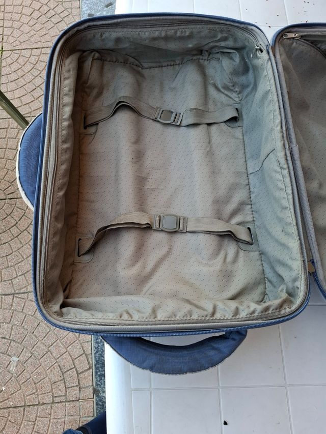 Valigia Trolley medio blu-grigio