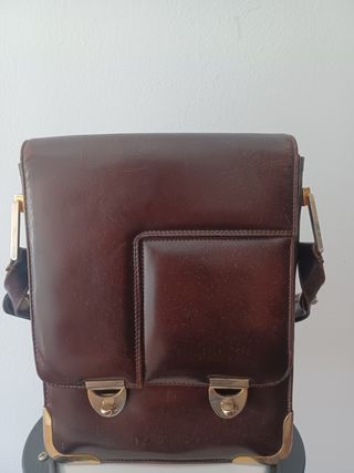 Bolso bandolera piel marrón - El Corte Inglés