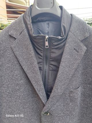 Cappotto grigio 3/4 con interno taglia 58