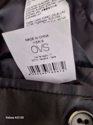 Cappotto grigio 3/4 con interno taglia 58