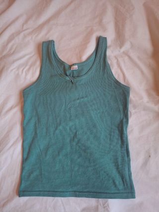 Camiseta tirantes | Verde azulado