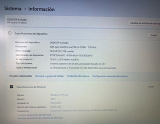 Portátil HP plateado