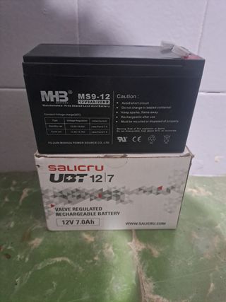 Batería 12V: Salicru UBT 12/7 y MH3 MS9-12