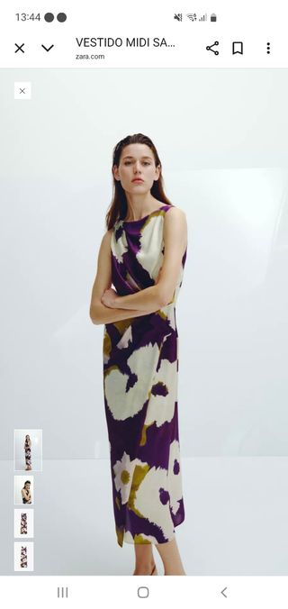 Vestido midi Zara estampado flores