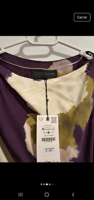 Vestido midi Zara estampado flores