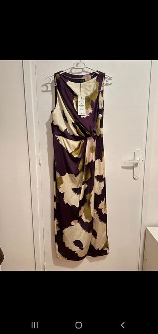 Vestido midi Zara estampado flores