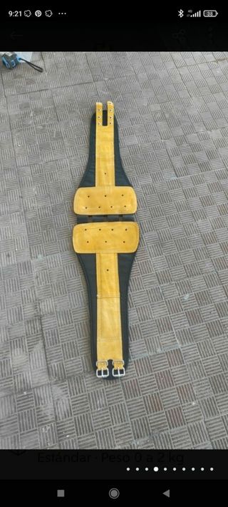 Cinturón lumbar cuero con hebillas