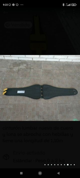 Cinturón lumbar cuero con hebillas