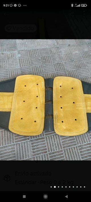 Cinturón lumbar cuero con hebillas