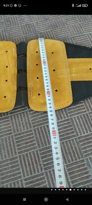 Cinturón lumbar cuero con hebillas