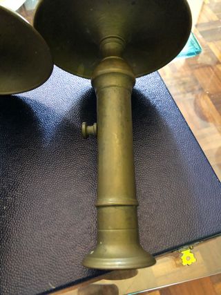 2 Candelabri Olio Bronzo - 20cm Antiquariato 1800