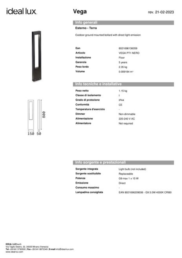 Lampada da giardino - Luce esterna