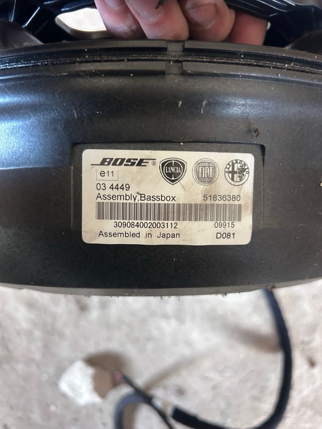 Subwoofer Bose Alfa Romeo Giulietta
