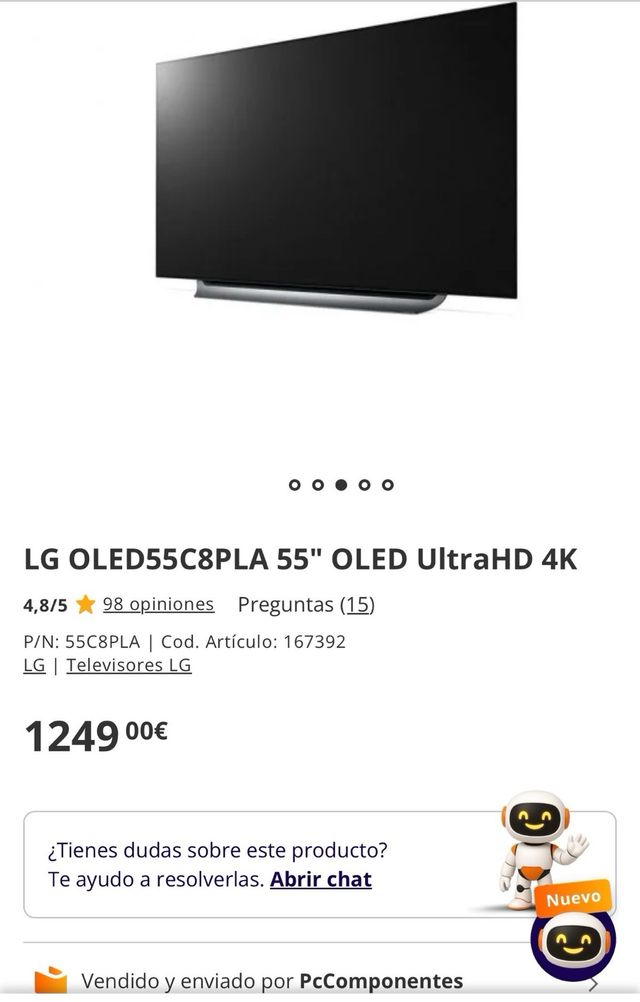 LG OLED55C8PLA 55" OLED TV UltraHD 4K