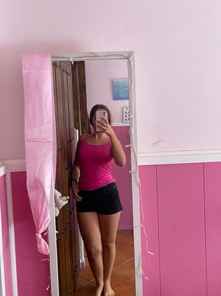 Camiseta tirantes rosa