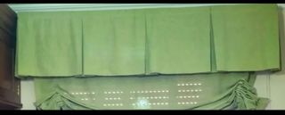 Cortinas estores azul y verde tipo paquete