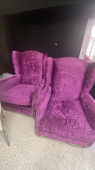 2 Sillones terciopelo | Rosa