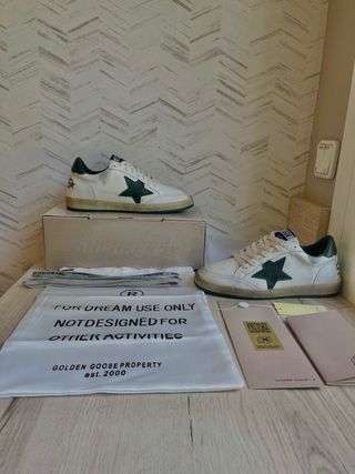 Golden Goose Ballstar Zapatillas - Verde/Blanco