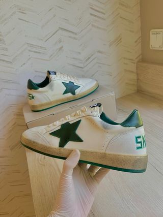 Golden Goose Ballstar Zapatillas - Verde/Blanco