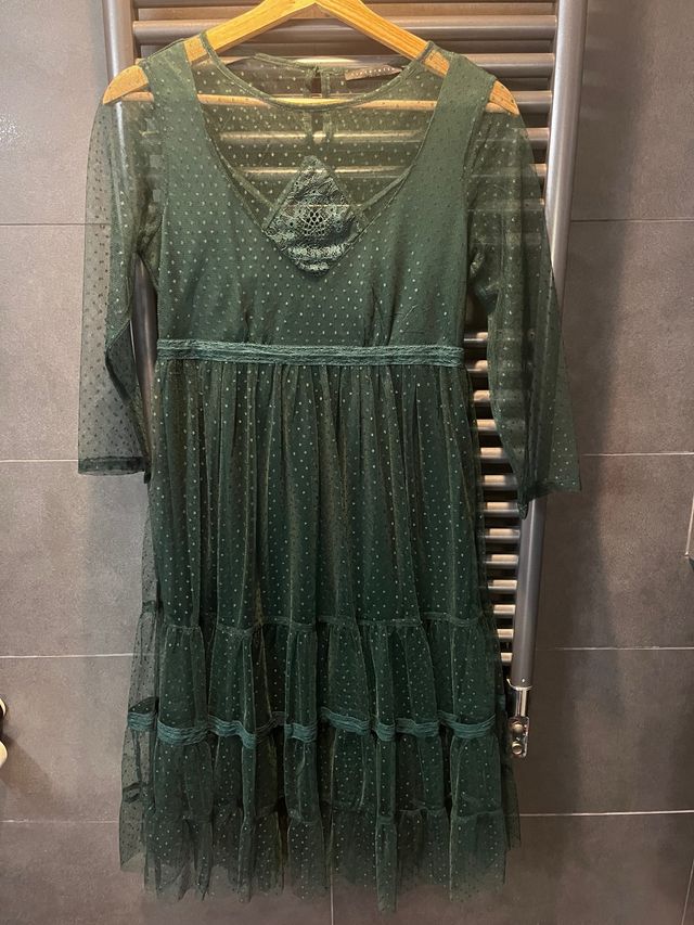 Vestido Tintoretto verde - Talla S