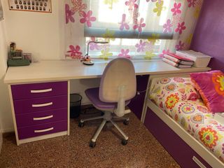 Cama nido y escritorio con cajones incluidos
