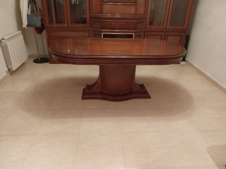 Mesa comedor ovalada madera 180x90