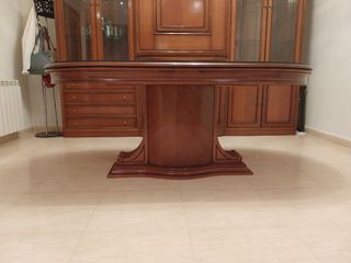 Mesa comedor ovalada madera 180x90