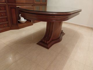 Mesa comedor ovalada madera 180x90