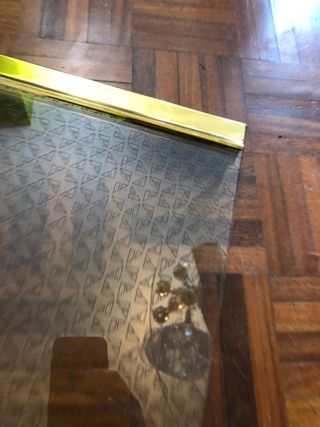 Vassoio vintage anni '70: vetro & ottone