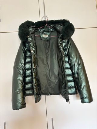 Plumas verde metalizado
