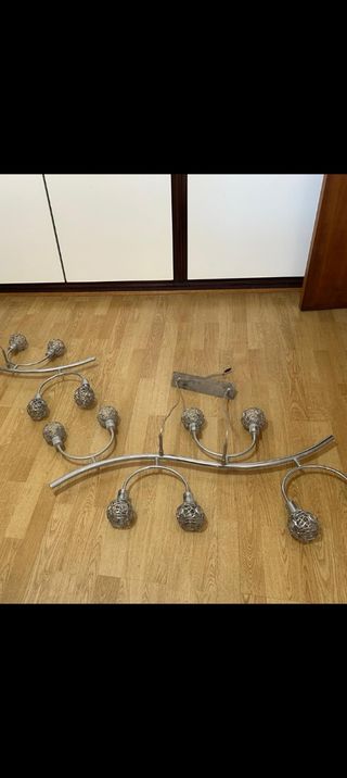 Lamparas plata cristal 2 packs