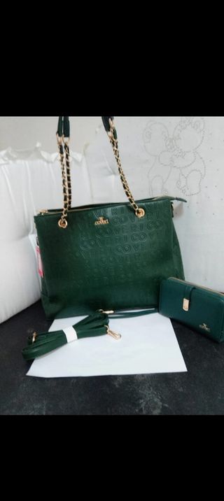 Borsa Coveri verde + portafoglio