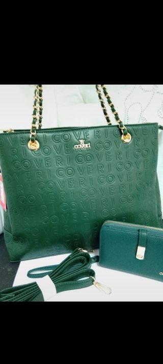 Borsa Coveri verde + portafoglio