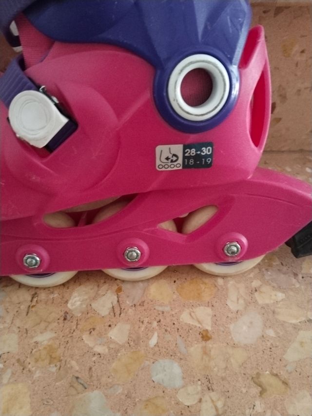 Patines niña rosa - talla ajustable