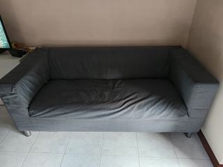 Divano 2 posti grigio - tessuto