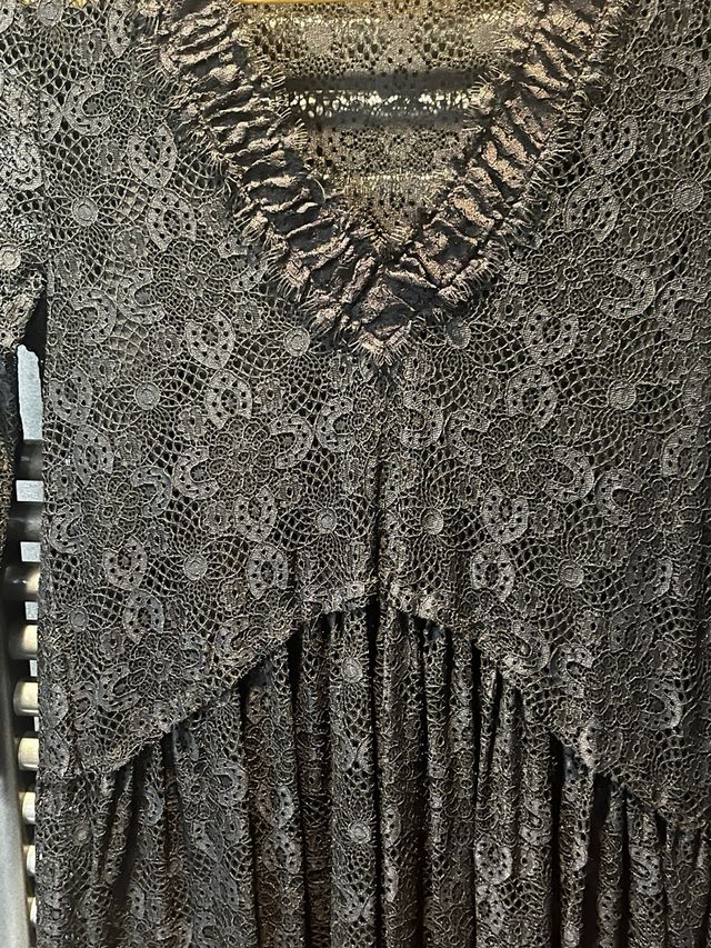 Vestido Zara negro encaje XS/S